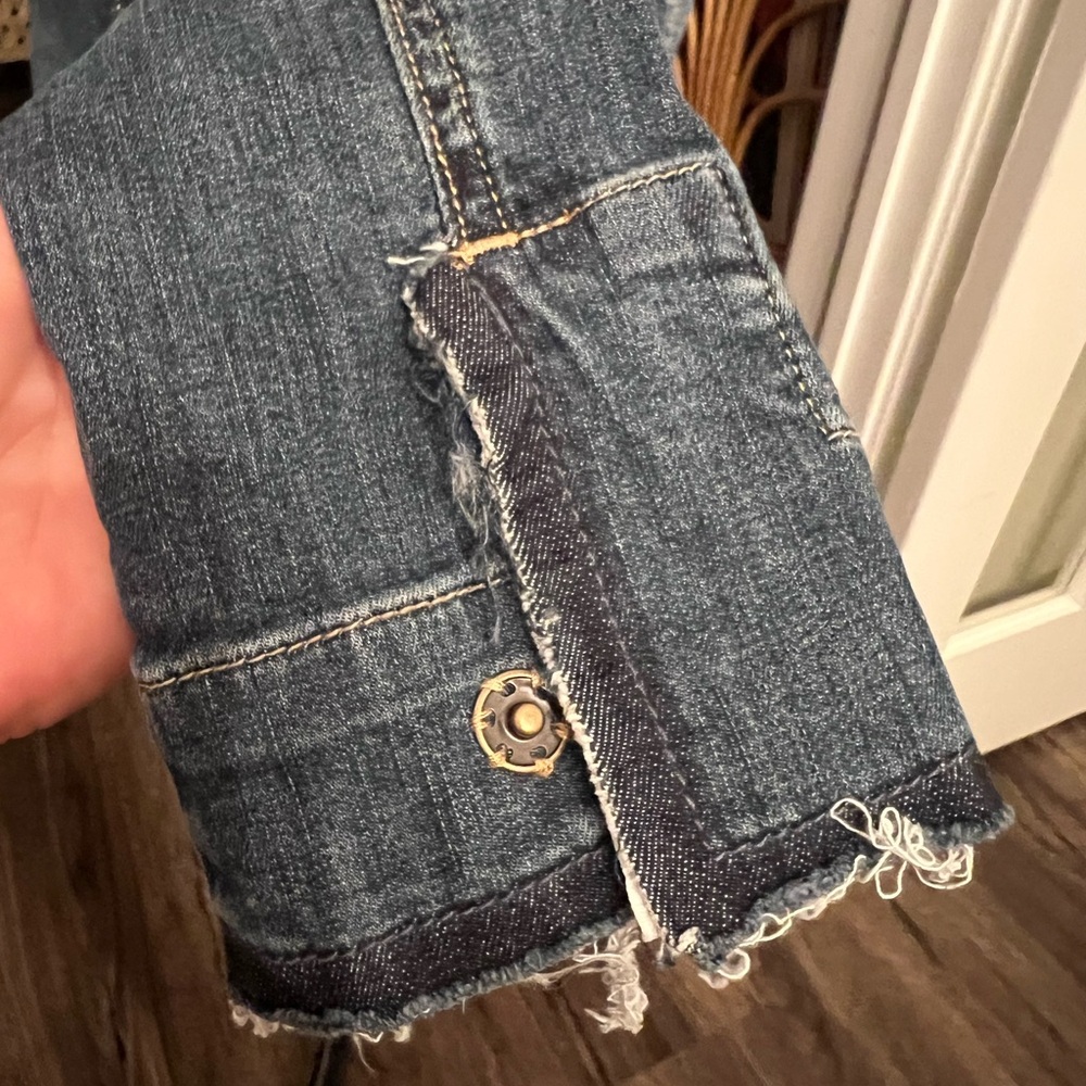 Kut from the Kloth Women's Dark Blue Denim Jacket - Picture 6 of 8